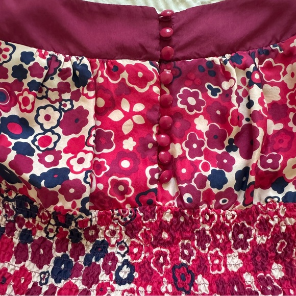 Odille Fuchsia Floral Silk Tunic Cami Ties Back 8 - Picture 4 of 10
